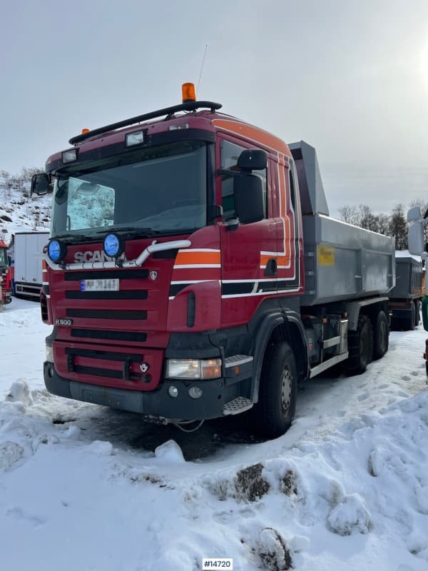 2007 Scania R500 6x4 plow-rigged tipper.