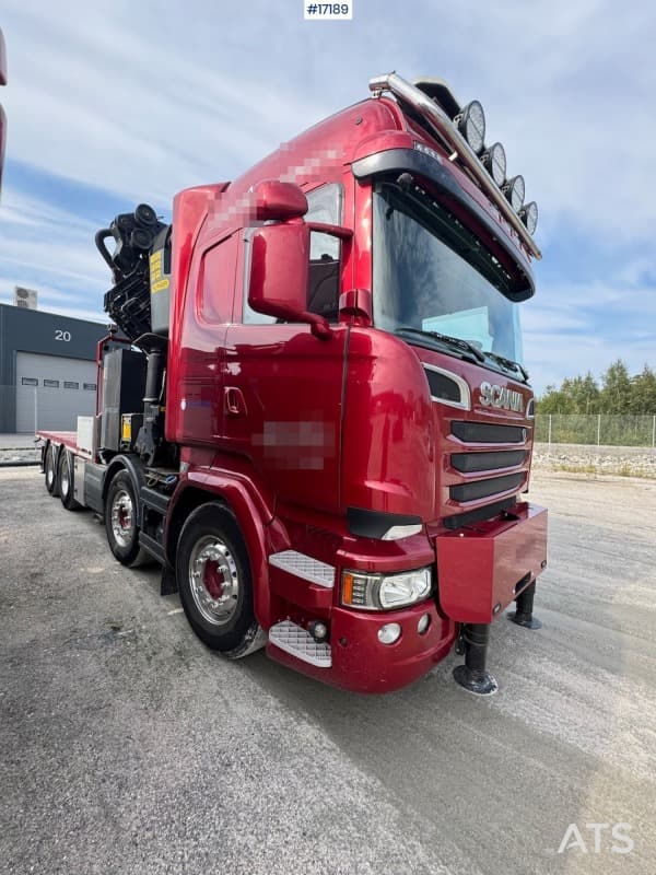 2015 Scania R520 kombibil m/ 92 t/m Palfinger kran. Jibb og vinsj. SE VIDEO