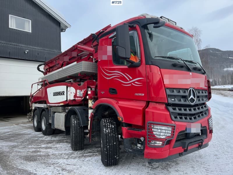 2017 Mercedes Arocs 3253 8x4 Pump truck w/ 35 meter pump and Liebherr superstructure. WATCH VIDEO