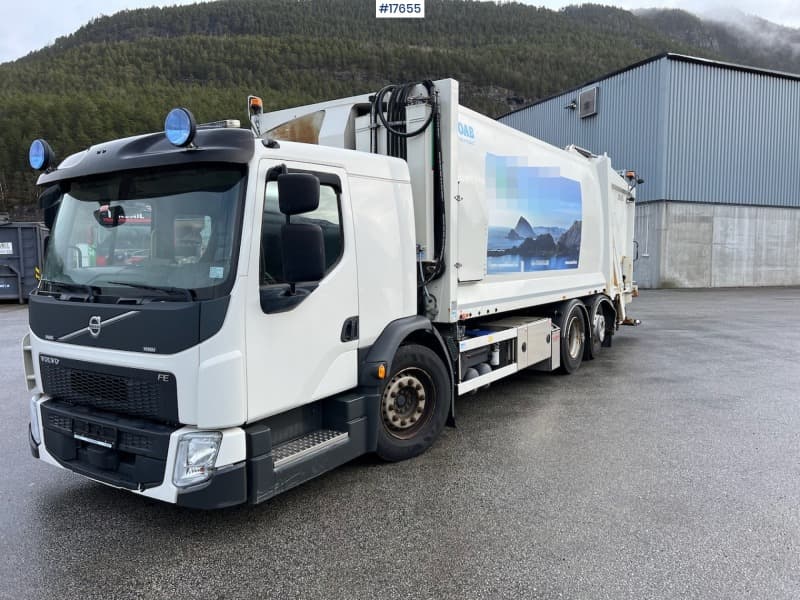  2017 Volvo FE garbage truck 6x2 rep. object see km condition! WATCH VIDEO
