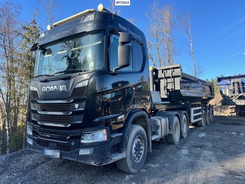 2018 Scania R650 6x4 Trekkvogn m/ 2018 Maur Tippsemi m/ sentralsmøring.