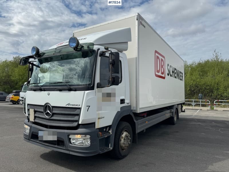 2014 Mercedes Atego 1524 4x2 cabinet truck with/ side door and lift. WATCH VIDEO