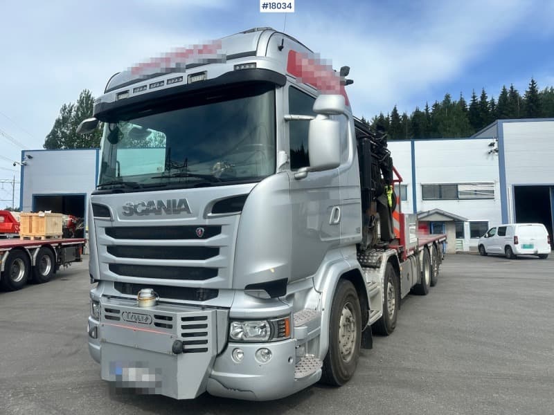  2016 Scania R730 8x2 Crane truck w/ 85 t/m HIAB crane w/ Jib.