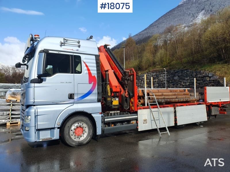  2017 MAN TGX 26.500 6x2 Crane truck w/ 34 t/m Palfinger crane w/ Jib.