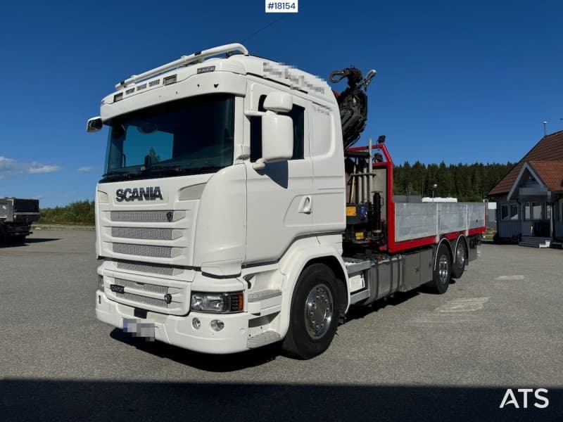 2016 Scania R520 6x2 crane truck w/ 26 t/m HMF crane WATCH VIDEO