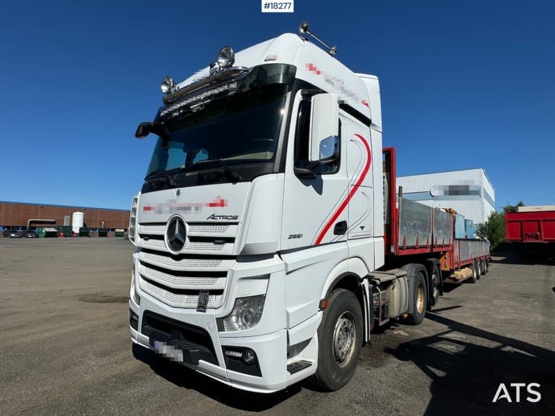 2013 Mercedes Actros 2551 6x2 tractor unit w/ 2007 HRD trailer