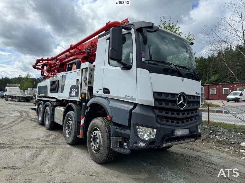  2015 Mercedes Arocs 8x4 Pump truck w/ 38 meter pump. WATCH VIDEO