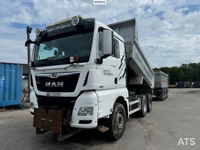  2017 MAN TGX 26.580 6x4 snow rigged tipper truck.