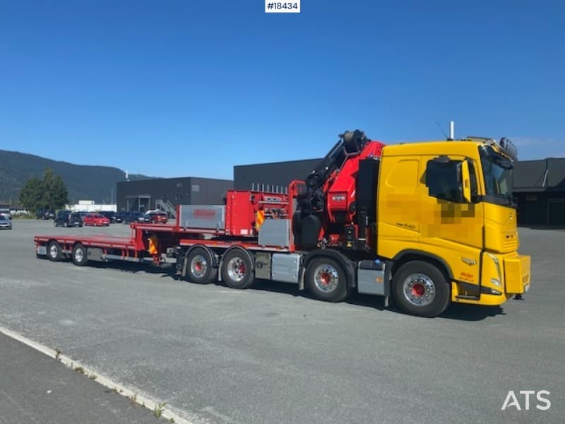 2023 Volvo FH540 Crane truck w/ 95 t/m HMF Crane w/ Winch and Jib. 2023 HRD trailer.