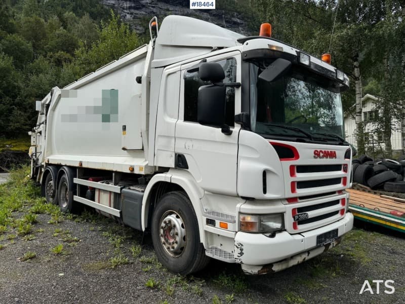 2008 Scania P380 6x2 komprimatorbil m/ Norba påbygg SE VIDEO