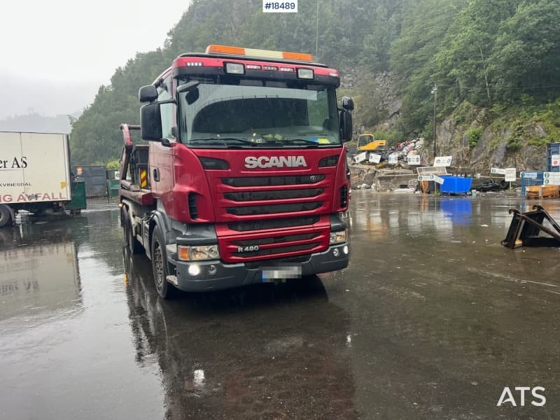  2012 Scania R480 6x2 combi truck w/20 t hiab hook and joab building