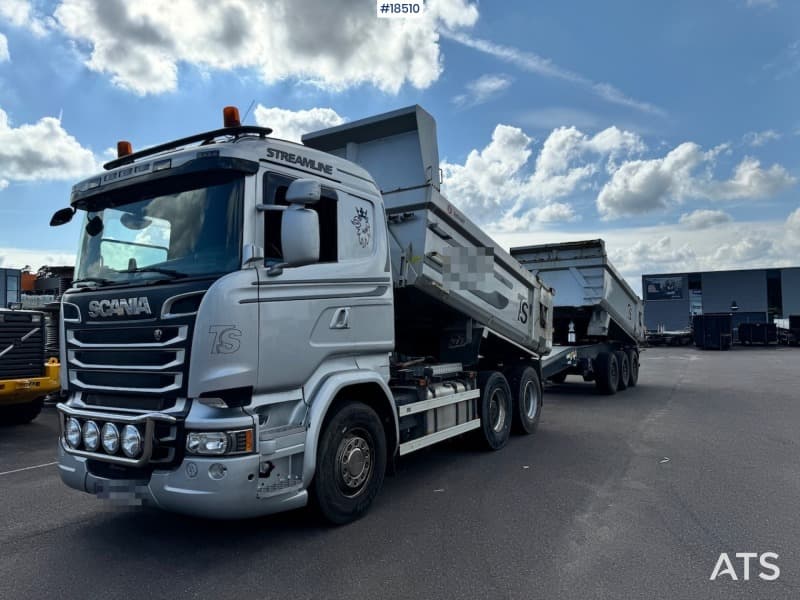  2017 Scania R580 6x4 Tipper w/ 2016 Istrail Triple Trailer.