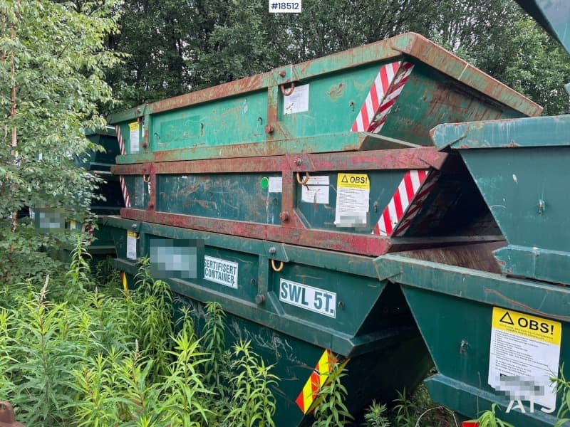 Ca. 2012 Åpen Liftcontainere. 8m3.