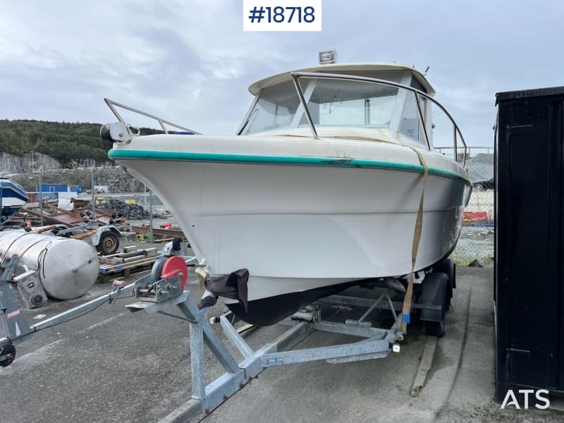 2002 Ocqueteau 615 Boat w/ 90 Hp Honda outboard motor and 2003 buster 2000 trailer