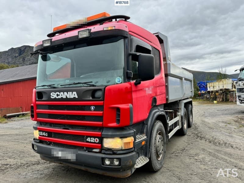  2004 Scania P124 6x4 Tipper w/ 1979 Ohna trailer.