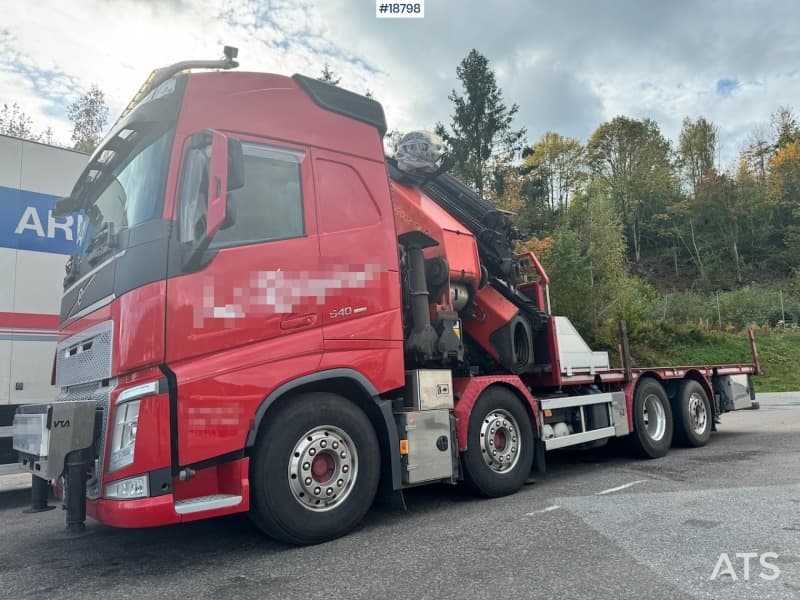 2017 Volvo FH540 8x2 Crane truck w/ 92 t/m Palfinger crane with Jib and Winch. Lots of equipment!